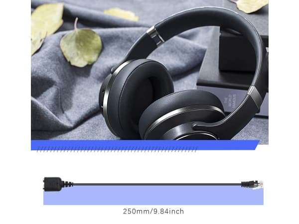 Telefonkabel RJ9 till 2x 3,5 mm jack för headset 25 cm