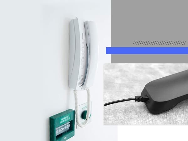 Telefonkabel RJ9 till 2x 3,5 mm jack för headset 25 cm
