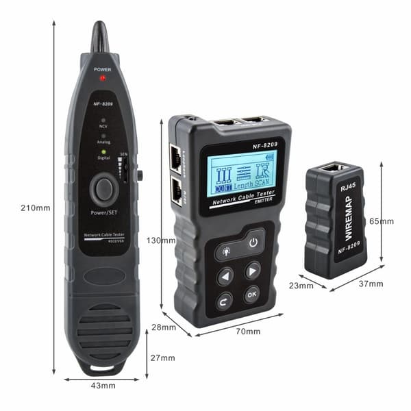 RJ45 Kabelsporer POE Netværkstester - NF-8209 Wiremap Skannerværktøj