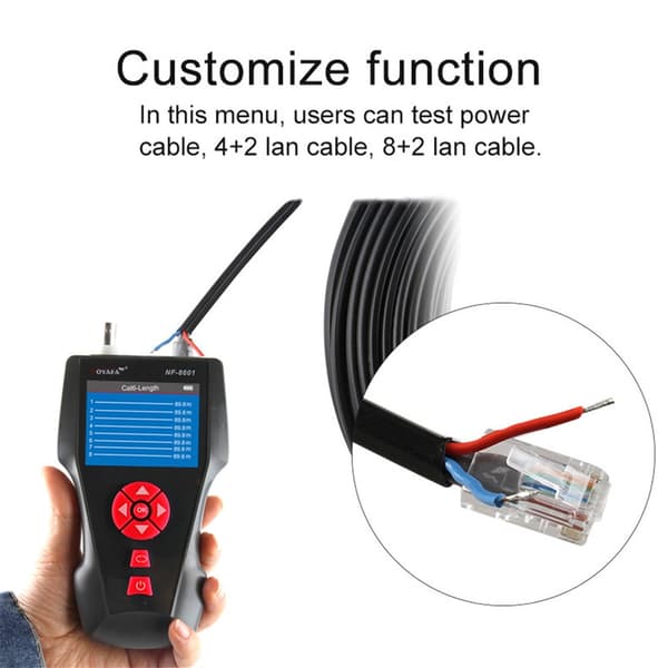 Verkkokaapelin Testeri RJ45/11 BNC POE PING - Ristikytkentätesti & Johtojen Seuranta
