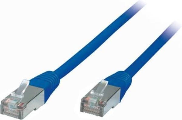 Patchkabel, Cat.5e, 100 MHz, dubbelskärmad, 1,0 m, blå (11135166)