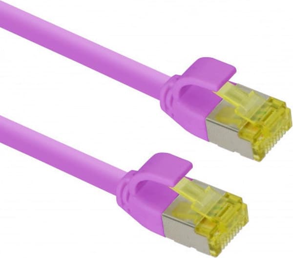 Ultratyndt patchkabel S/FTP Cat 6A Magenta 10 M - netværkskabel - computerkabel - kabel