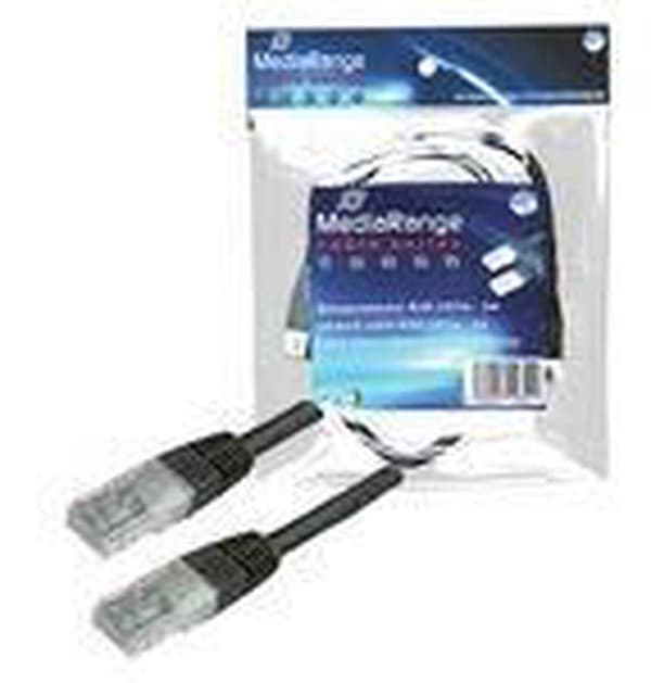 MediaRange - Netværkskabel - RJ-45 (M) til RJ-45 (M) - 5 m - SFTP - CAT 5e - Sort
