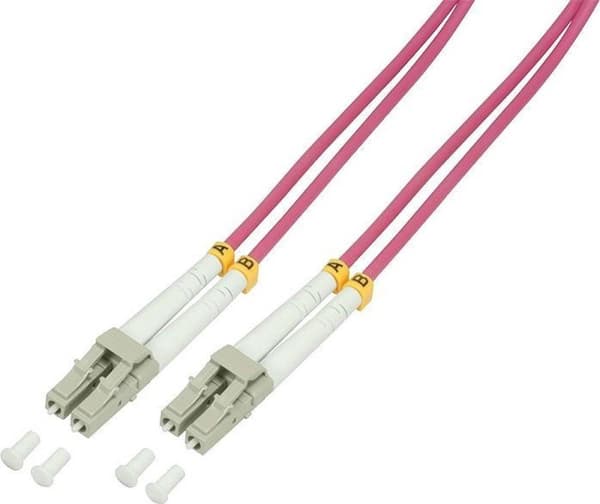 LogiLink FP4LC50 Glasfiberkabel 50 m OM4 2x LC Violet