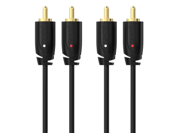 Sinox PRO Phono kabel. 1m. Sort