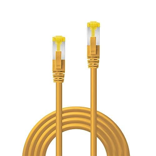 Lindy 1m RJ45 S/FTP LSZH netværkskabel, gul kat.6A stik, kat.7 rå kabel (47662)