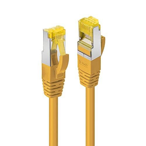 Lindy 1m RJ45 S/FTP LSZH netværkskabel, gul kat.6A stik, kat.7 rå kabel (47662)