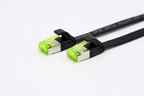 Helos - Patchkabel - RJ-45 (M) til RJ-45 (M) - 2 m - U/FTP - CAT 6a - flad - sort