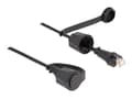 Miniatyrbillede 1 af 3: DeLOCK netværkskabel RJ45 stik til RJ45 stik Cat.6 STP med tætningshætte Udendørs IP68 støvtæt og vandtæt sort 1 m (80166)