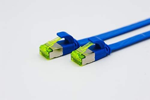 Helos - Patch-kabel - RJ-45 (M) til RJ-45 (M) - 3m - U/FTP - CAT 6a - Flad - Blå