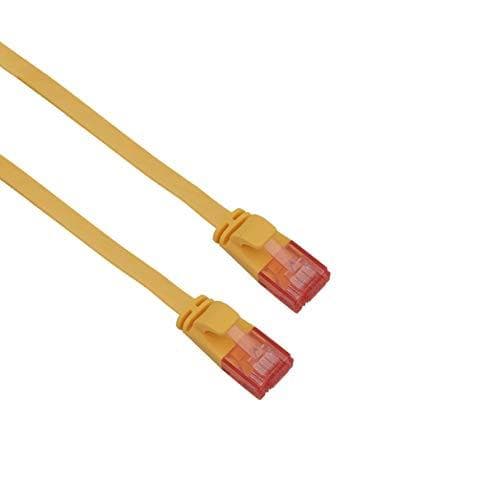 Helos Ultra Slim - Patch-kabel - RJ-45 (M) til RJ-45 (M) - 10 m - UTP - CAT 6 - fladt - Gul