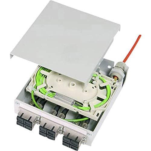 Telegärtner STX Monteringsskinnefordeler - Fiberoptisk fordelingsboks - LC MM X 12 - Lysegrå, RAL 7035 (H82050K0005)