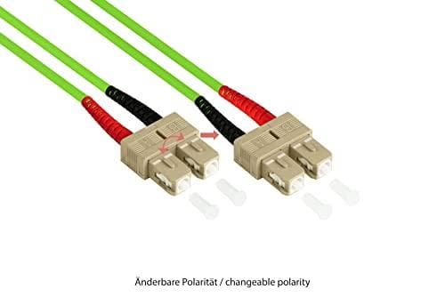 Alcasa LW-830LS5 fiberoptisk kabel 30m LSZH OM5 LC SC Grøn (LW-830LS5)