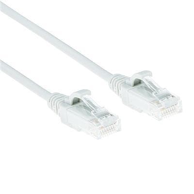 ACT Vit 0,5 meter LSZH U/UTP CAT6 datacenter slimline patchkabel utan hak med RJ45-kontakter (DC8900)