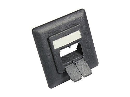 Centerplade 50x50mm inkl. dækramme 80x80mm til netværksstik, antracitgrå (mat) RAL7016, gode forbindelser (GC-N0054)