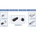 Pikkukuva 2 / 4: Telegärtner RJ45 laippasarja Variant 4 kytkin, asennuspylväät: 8P8C J80020A0005 musta J80020A0005 1 kpl (J80020A0005)