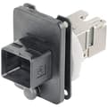 Pikkukuva 1 / 4: Telegärtner RJ45 laippasarja Variant 4 kytkin, asennuspylväät: 8P8C J80020A0005 musta J80020A0005 1 kpl (J80020A0005)