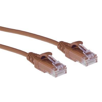 ACT Brown 2 meter LSZH U/UTP CAT6 datacenter slimline patch-kabel snagless med RJ45-stik (DC9202)