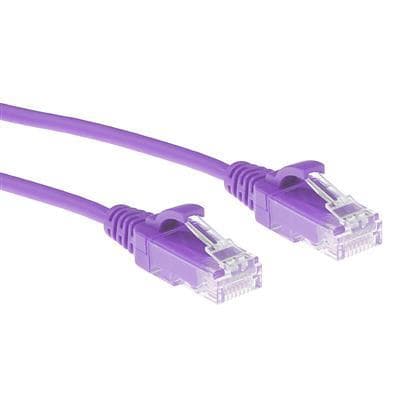 ACT Purple 3-metrinen LSZH U/UTP CAT6 -palvelinkeskuksen ohut patch-kaapeli, jossa on RJ45-liittimet (DC9303)