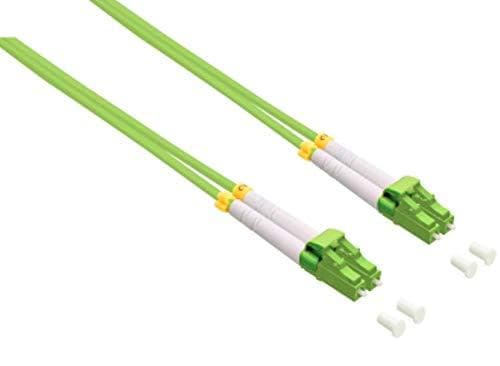 Helos Fiberoptisk patchkabel - LC Multi-Mode (M) til LC Multi-Mode (M) - 3 m - fiberoptisk - duplex - 50/125 mikron - OM5 - lysegrøn