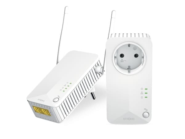 Strong Powerline 600 Duo - Strømlinjeadaptersett HomePlug AV (HPAV) - veggpluggbar