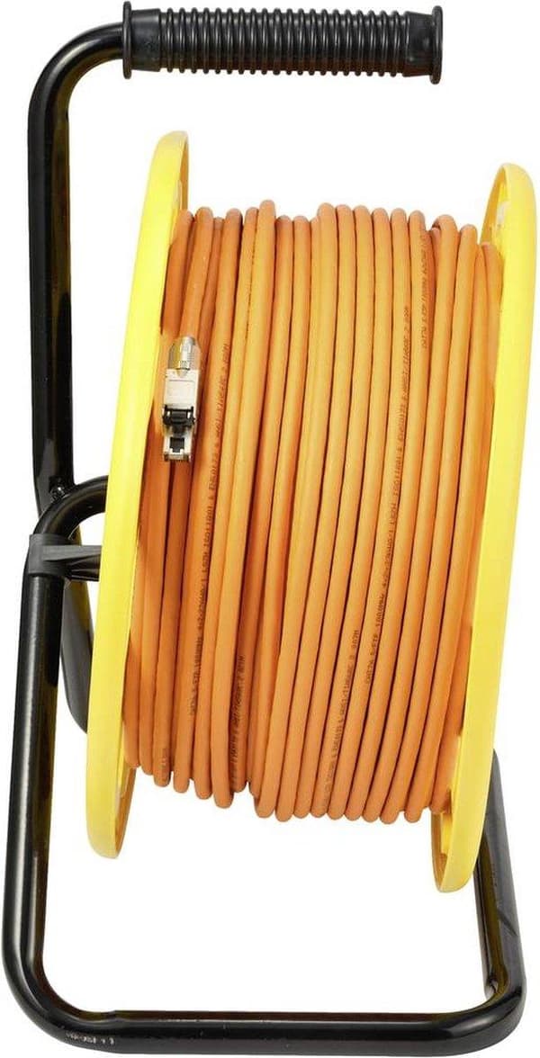 Renkforce RJ45 netværksforlængerkabel Cat.7a råkabel S/FTP 50 m orange halogenfri (RF-5264734)