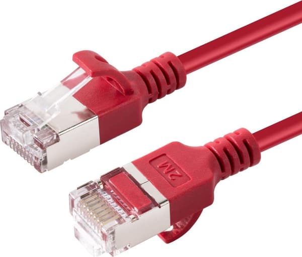 Microconnect V-FTP6A05R-SLIM netværkskabel Rød 5 m Cat6a U/FTP (STP) (V-FTP6A05R-SLIM)