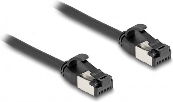 Delock - Netværkskabel - RJ-45 (M) til RJ-45 (M) - 1,0m - U/FTP - CAT 8.1 - uden krog - sort (80183)