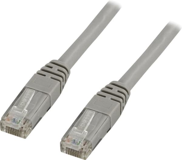 Deltaco TP-611 verkkokaapeli harmaa 1,5 m Cat6 U/UTP (UTP) (TP-611)