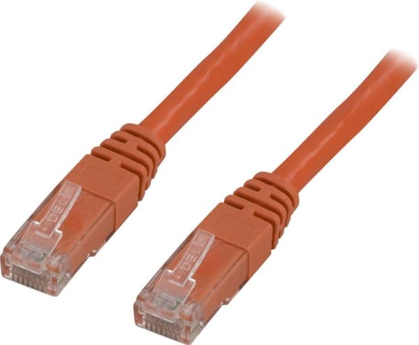 Deltaco UTP -verkkokaapeli, punainen 0,5 m Cat6 (TP-60R)