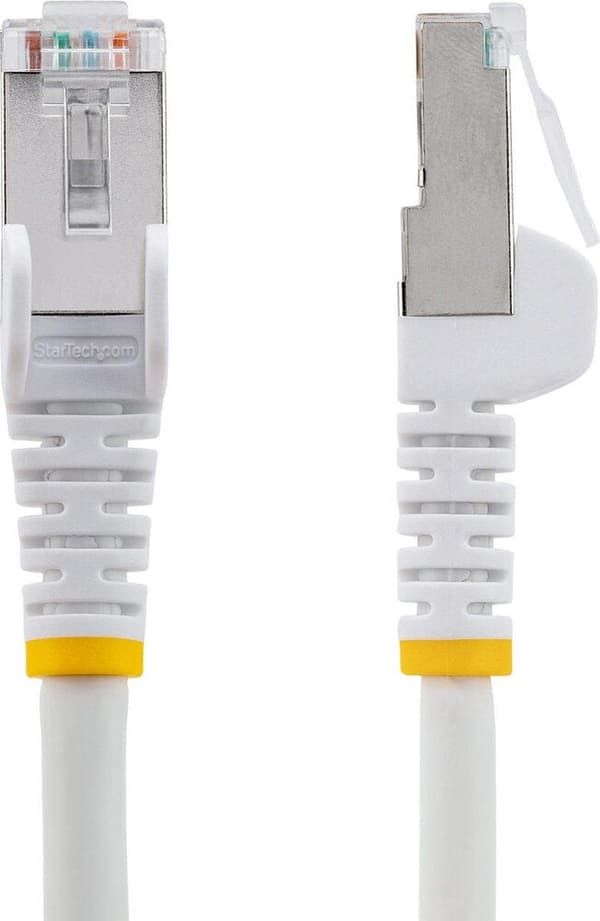 StarTech.com 50 cm CAT6a Ethernet-kaapeli - Valkoinen - Low Smoke Zero Halogen (LSZH) - 10GbE 500MHz 100W PoE++ Snagless RJ-45 w/venimäkevennykset S/F
