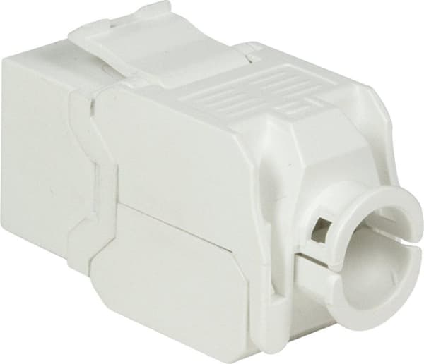 DS-IT LogiLink KeystonJack RJ45 Cat.6A 10G Uafskærmet 180° værktøjsfri slank type - Modulær input - RJ-45 (DS-KC-UTP6A-TL-W)