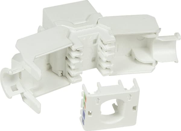DS-IT LogiLink KeystonJack RJ45 Cat.6A 10G Uafskærmet 180° værktøjsfri slank type - Modulær input - RJ-45 (DS-KC-UTP6A-TL-W)