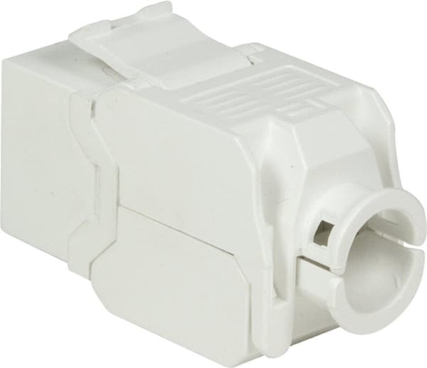 DS-IT LogiLink KeystonJack RJ45 Cat.6A 10G Uafskærmet 180° værktøjsfri slank type - Modulær input - RJ-45 (DS-KC-UTP6A-TL-W)