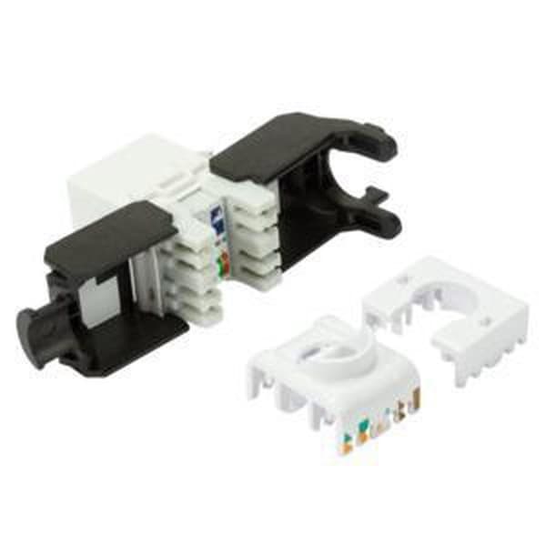 DS-IT CAT6a UTP Keystone netværksstik - værktøjsløs - sort (DS-KC-UTP6A-TL-Z)