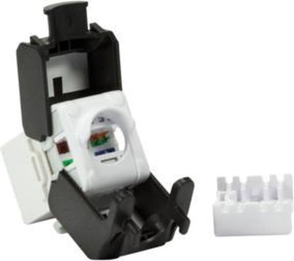 DS-IT CAT6a UTP Keystone netværksstik - værktøjsløs - sort (DS-KC-UTP6A-TL-Z)