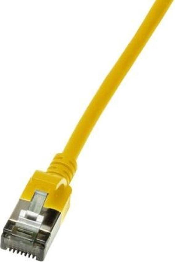 LogiLink Ultraflex SlimLine - Patchkabel - RJ-45 (M) til RJ-45 (M) - 0,3 m - 3,8 mm - skærmet PIMF - CAT 6a - skærmet, halogenfri, støbt - Gul, RAL 10