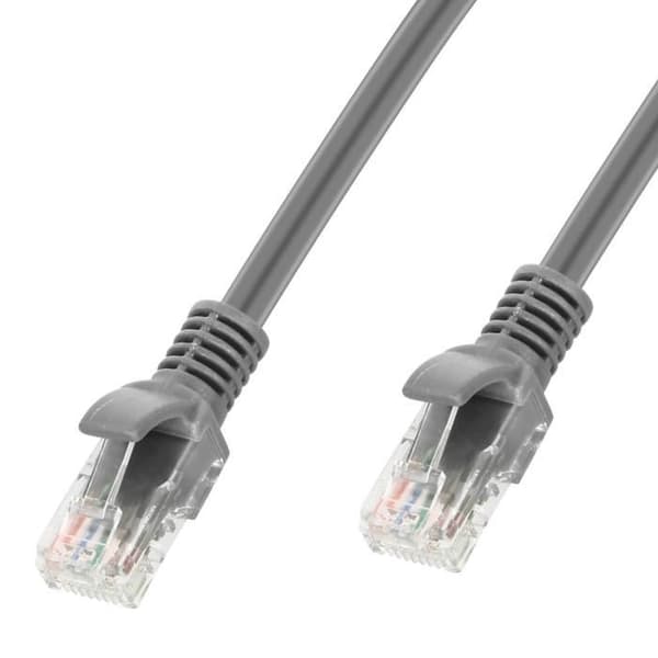 RJ45 Kategori 6 Ethernet-nätverkskabel - LINQ - 1,8 m - Grå