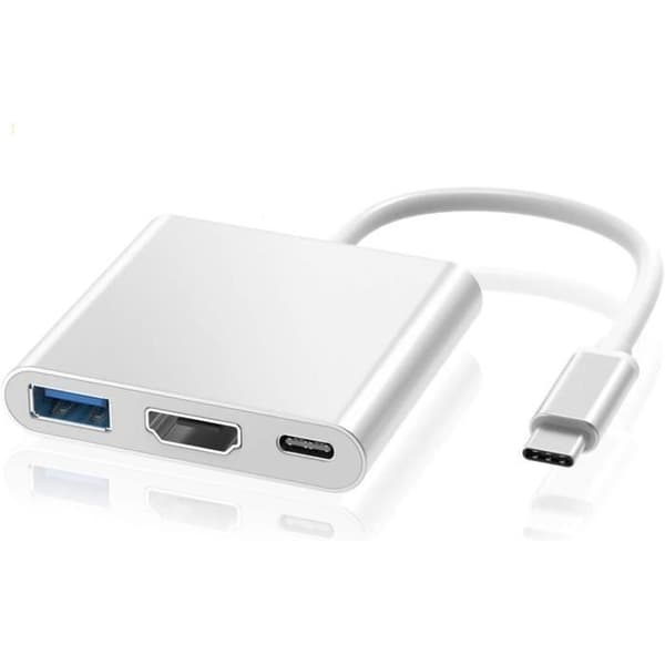 GSTORE USB C Digital Converter, 3 i 1 snabbladdnings PD Adapter, USB C till HDMI 4K Adapter, Multiport Adapter