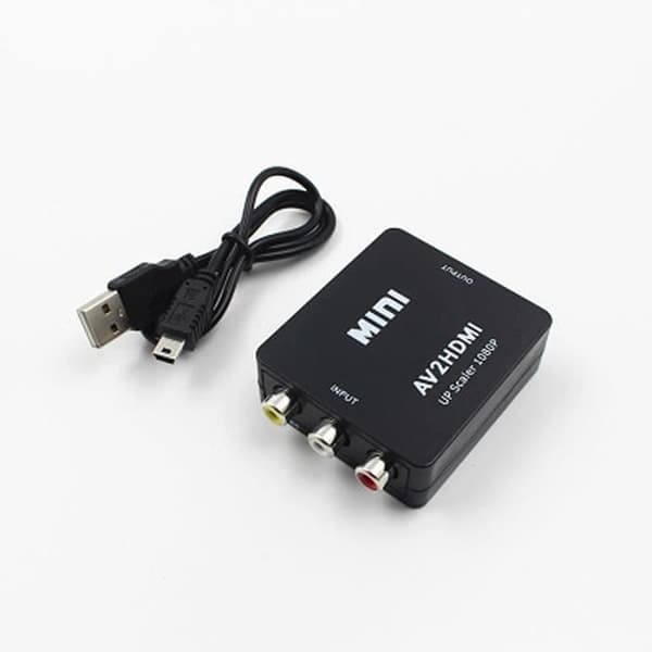 Mini AV RCA till HDMI Converter Adapter DVD Composite AV2HDMI Converter 1080p HDTV