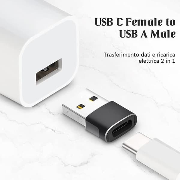 USB 3.1 Typ C hona till USB 3.0 A hane-adapter