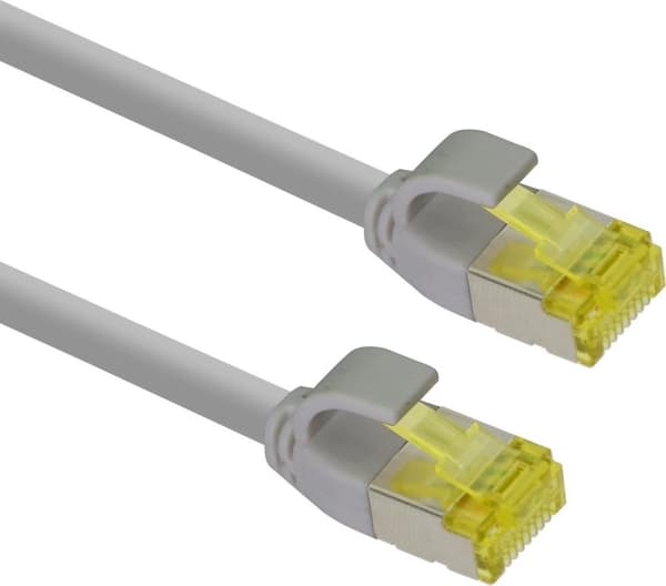 Ultratyndt Patchkabel S/FTP Cat 6A grå 1 m - Netværkskabel - Computerkabel - Kabel