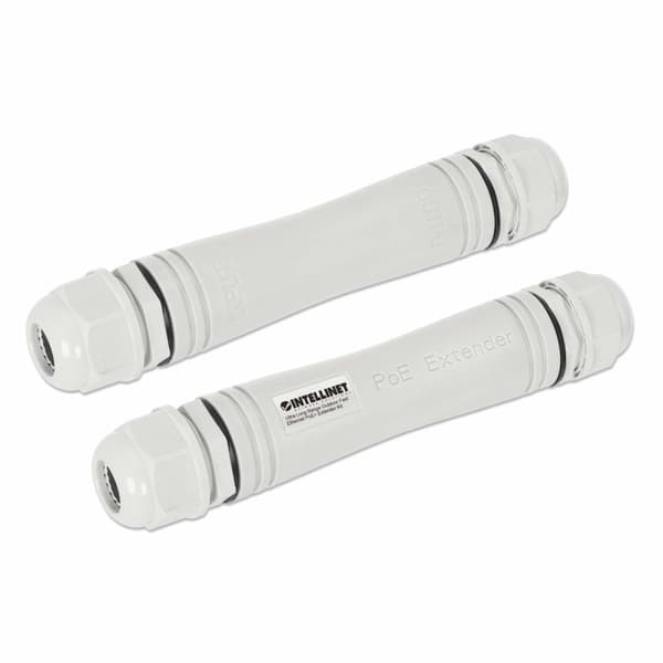 INTELLINET Ultra Long Range Outdoor Fast Ethernet PoE+ Extender Set Förlänger PoE-räckvidden upp till 1000 m, en PD-port upp till 95 W, IEEE 802.3bt-k