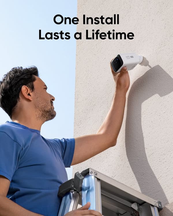 eufy security S220 SoloCam Dual Pack - Solskyddskamera - Trådlös utomhuskamera - Forever Power - 2K-upplösning