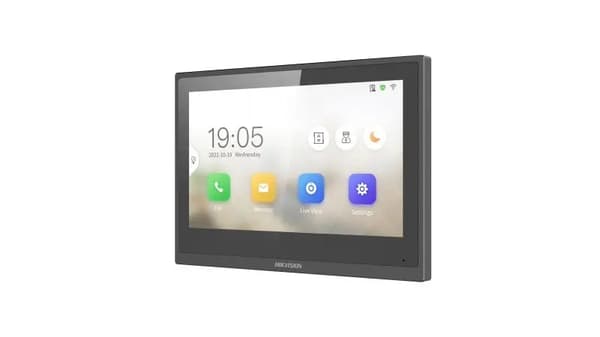 Hikvision DS-KH6351-WTE1(O-STD) videoadgangssystem 17,8 cm (7") Sort (DS-KH6351-WTE1(O-STD))