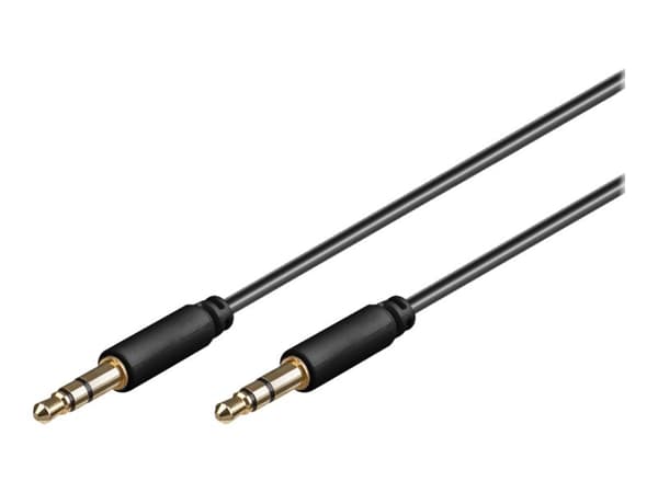 goobay AVK 183-0050 mini - Lydkabel - mini-phone stereo 3.5 mm hann til mini-phone stereo 3.5 mm hann - 0.5 m - svart