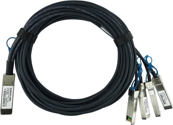 BlueOptics Q28-4S28-DAC-3M-F5-BL InfiniBand-kabel QSFP28 4xSFP28 Sort (Q28-4S28-DAC-3M-F5-BL)