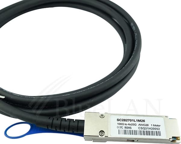 BlueOptics Q28-4S28-DAC-3M-FR-BL InfiniBand-kaapeli QSFP28 4xSFP28 musta (Q28-4S28-DAC-3M-FR-BL)