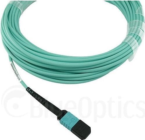 Kompatibel Dell EMC CBL-MPO12-4LC-OM3-10M BlueOptics fiberoptisk breakout-patchkabel, MPO/UPC, 4xDuplex LC/UPC, 10 meter, multimode G50/125µm, OM3, mä