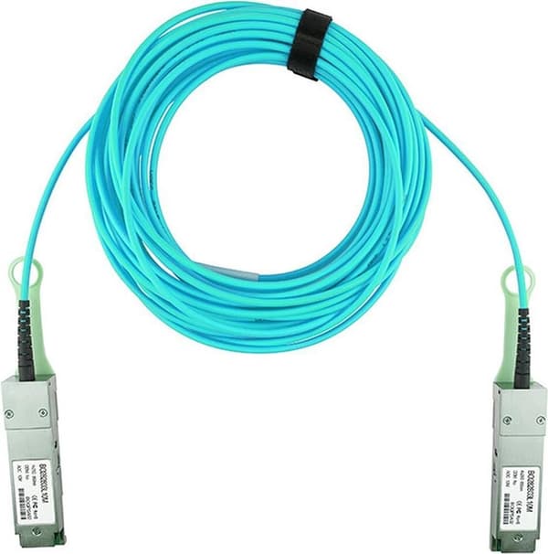 Kompatibel Mellanox MFA1A00-C050 QSFP28 BlueOptics Active Optical Cable (AOC), 100GBASE-SR4, Ethernet, Infiniband, 50 meter (MFA1A00-C050-BO)